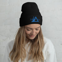 Stay Sharp Embroidered Ice Blue Beanie
