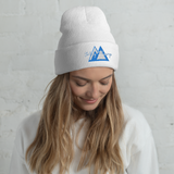 Stay Sharp Embroidered Ice Blue Beanie